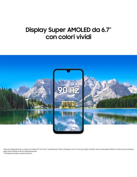 Samsung Galaxy A17 5G, Android 15, Display sAMOLED 6.7", 8GB RAM, 256GB, Batteria 5.000 mAh, Resistenza IP54, Memoria