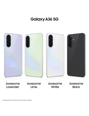 Samsung Galaxy A36 5G, Smartphone con Funzioni intelligenti, Display Super AMOLED 6.7”, 6GB RAM, 128GB, Camera 50MP, Batteria