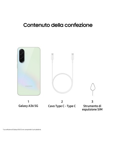 Samsung Galaxy A36 5G, Smartphone con Funzioni intelligenti, Display Super AMOLED 6.7”, 6GB RAM, 128GB, Camera 50MP, Batteria