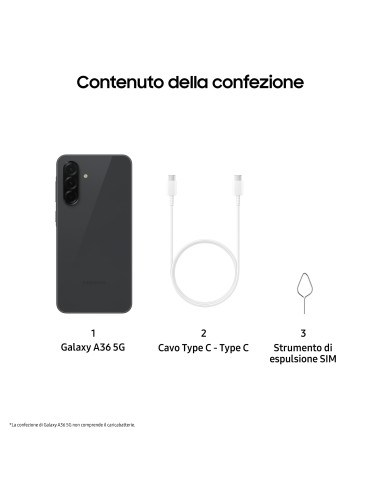 Samsung Galaxy A36 5G, Smartphone con Funzioni intelligenti, Display Super AMOLED 6.7”, 8GB RAM, 256GB, Camera 50MP, Batteria