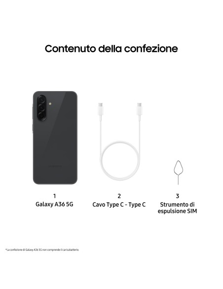 Samsung Galaxy A36 5G, Smartphone con Funzioni intelligenti, Display Super AMOLED 6.7”, 8GB RAM, 256GB, Camera 50MP, Batteria