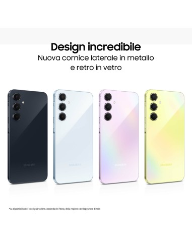 Samsung Galaxy A55 5G Display FHD+ Super AMOLED 6.6”, Android 14, 8GB RAM, 128GB, Dual SIM, Batteria 5.000 mAh, Awesome Lemon