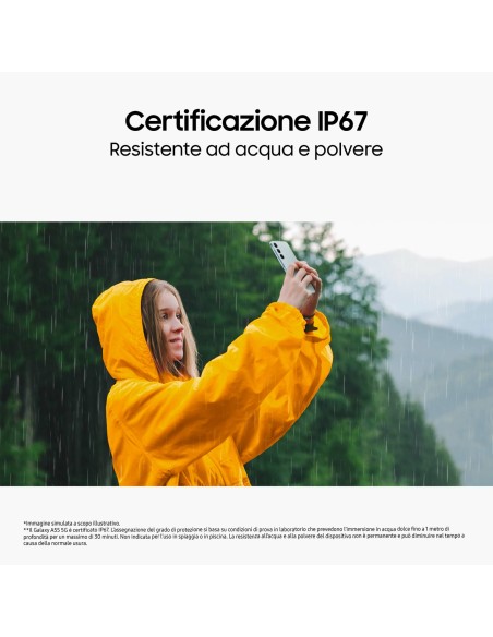 Samsung Galaxy A55 5G Display FHD+ Super AMOLED 6.6”, Android 14, 8GB RAM, 128GB, Dual SIM, Batteria 5.000 mAh, Awesome Lemon