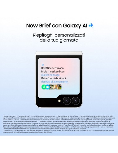 Samsung Galaxy Z Flip7 FE Smartphone AI, RAM 8GB, 128GB, Display 3,4" Super AMOLED/6,7" Dynamic AMOLED 2X, Fotocamera 50MP,