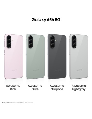 Samsung Galaxy A56 5G, Smartphone con Funzioni intelligenti, Display Super AMOLED 6.7”, 8GB RAM, 256GB, Camera 50MP, Batteria