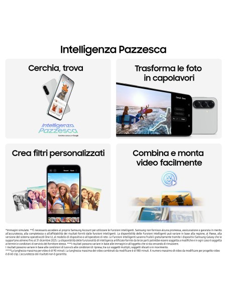 Samsung Galaxy A56 5G, Smartphone con Funzioni intelligenti, Display Super AMOLED 6.7”, 8GB RAM, 256GB, Camera 50MP, Batteria