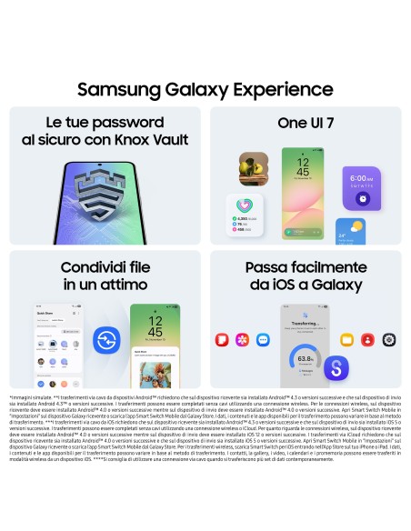 Samsung Galaxy A56 5G, Smartphone con Funzioni intelligenti, Display Super AMOLED 6.7”, 8GB RAM, 256GB, Camera 50MP, Batteria